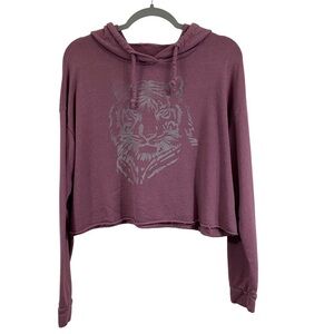 Good HYOUman Graphic Hoodie Sweatshirt Cropped Size Medium